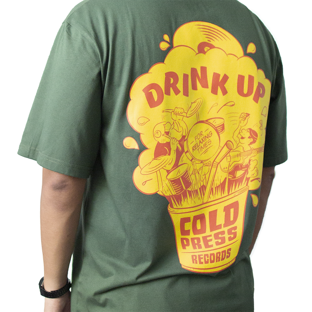'Drink Up' T-Shirt by Cold Press Records